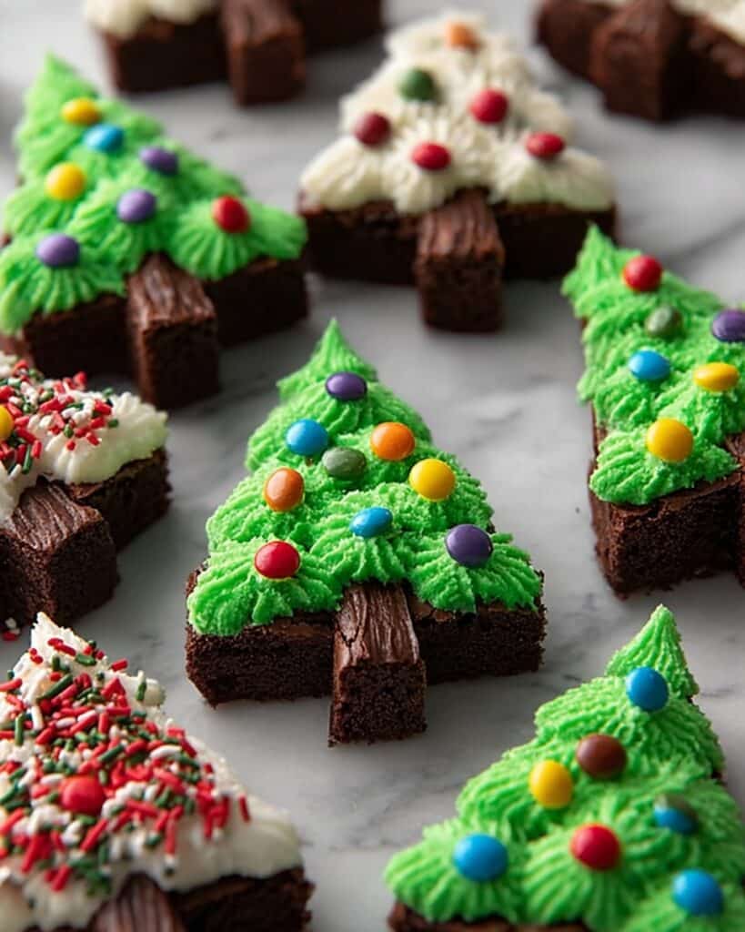 Festive Christmas Brownie Shapes Recipe