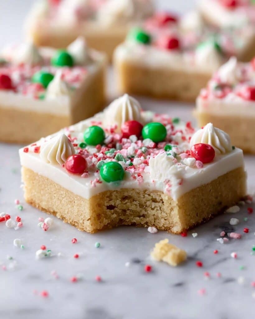 Christmas Sugar Cookie Bars Recipe