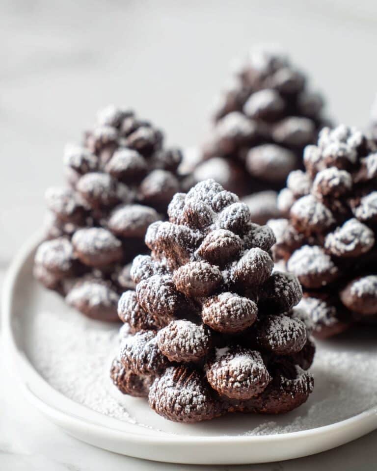 Pine Cone Brownies with Chocapic Cereal and Powdered Sugar Recipe