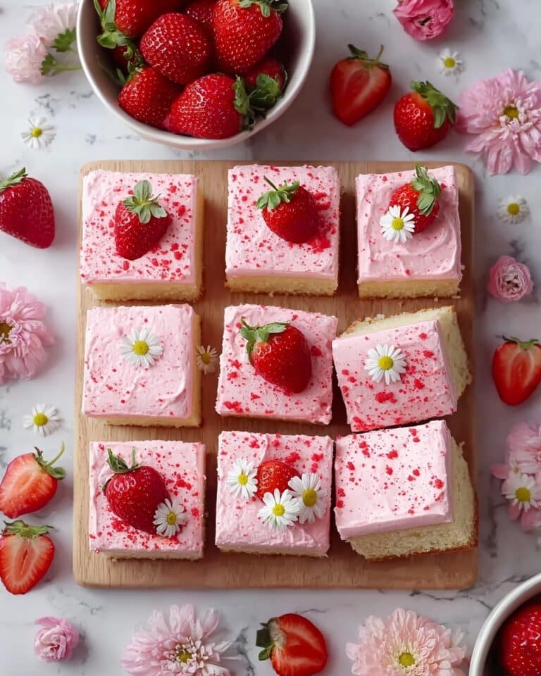 Strawberry Cake with Cream Cheese Frosting and Strawberry Reduction Recipe
