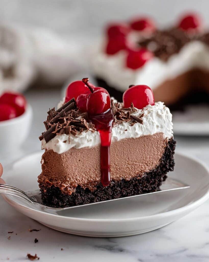 Black Forest Cheesecake with Cherry Topping Recipe