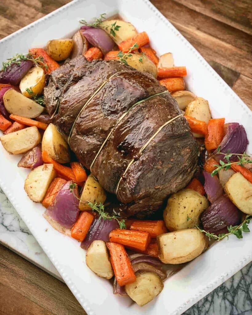 Stuffed Beef Tenderloin with Mushroom Spinach Filling and Red Wine Pan Sauce Recipe