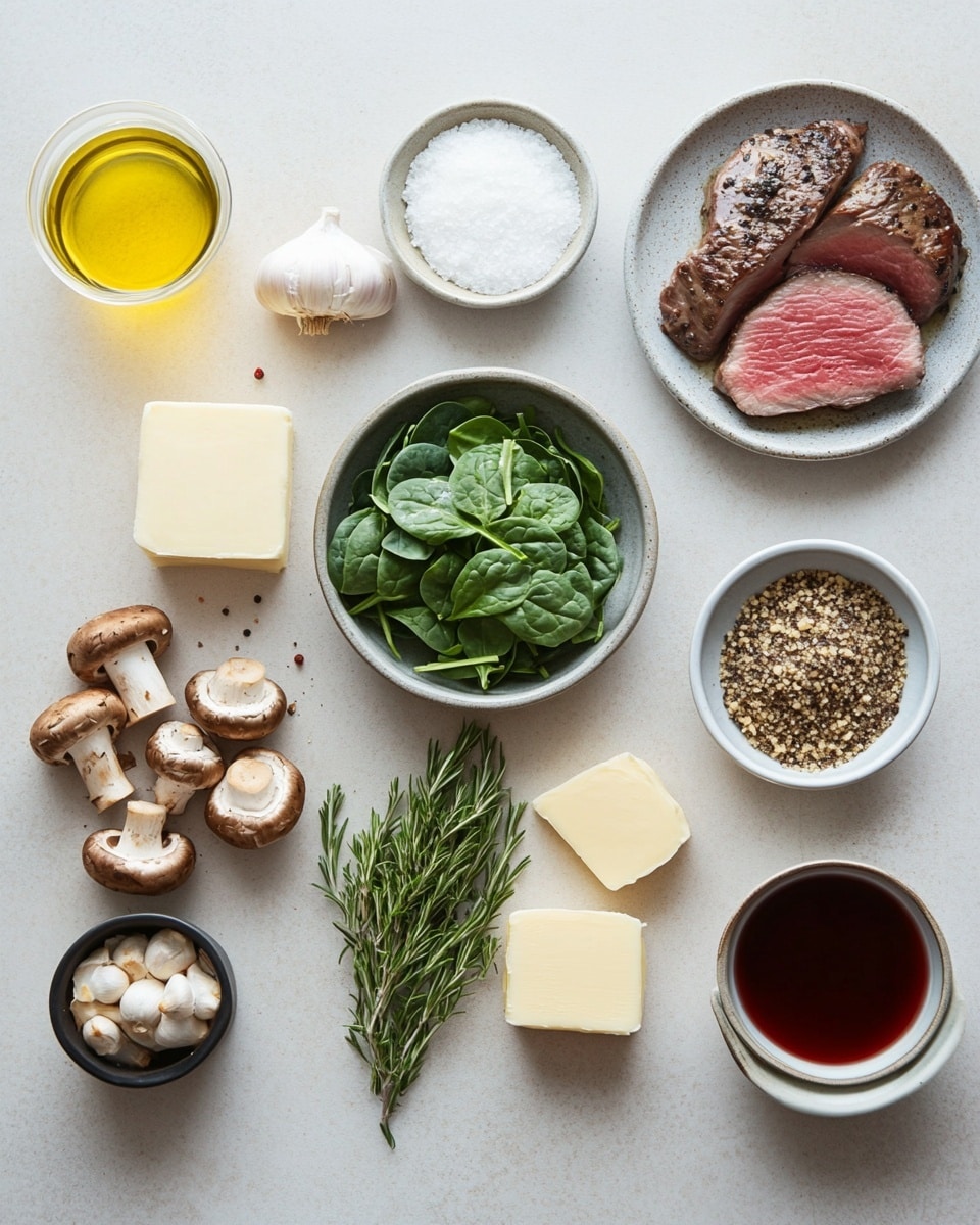 The image shows several slices of a rolled meat dish arranged in a curved line on a white plate. Each slice reveals three layers: the outer layer is a cooked brown meat with a slight sear, the middle layer is a thin light brown crust, and the inner layer is a green herb filling with a slightly coarse texture. Fresh green parsley leaves are placed around and under the slices as garnish. The plate rests on a white marbled surface. photo taken with an iphone --ar 4:5 --v 7