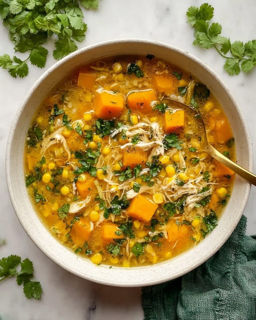 Butternut Squash Green Chile Chicken Soup Recipe