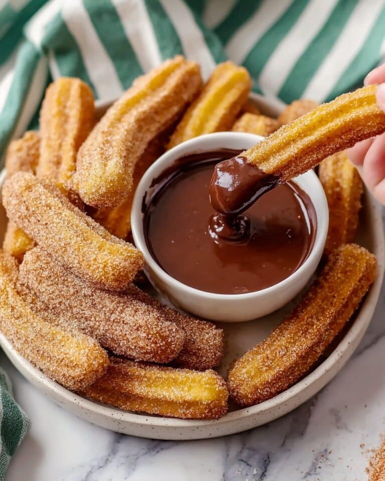 Homemade Churros with Chocolate Dipping Sauce Recipe