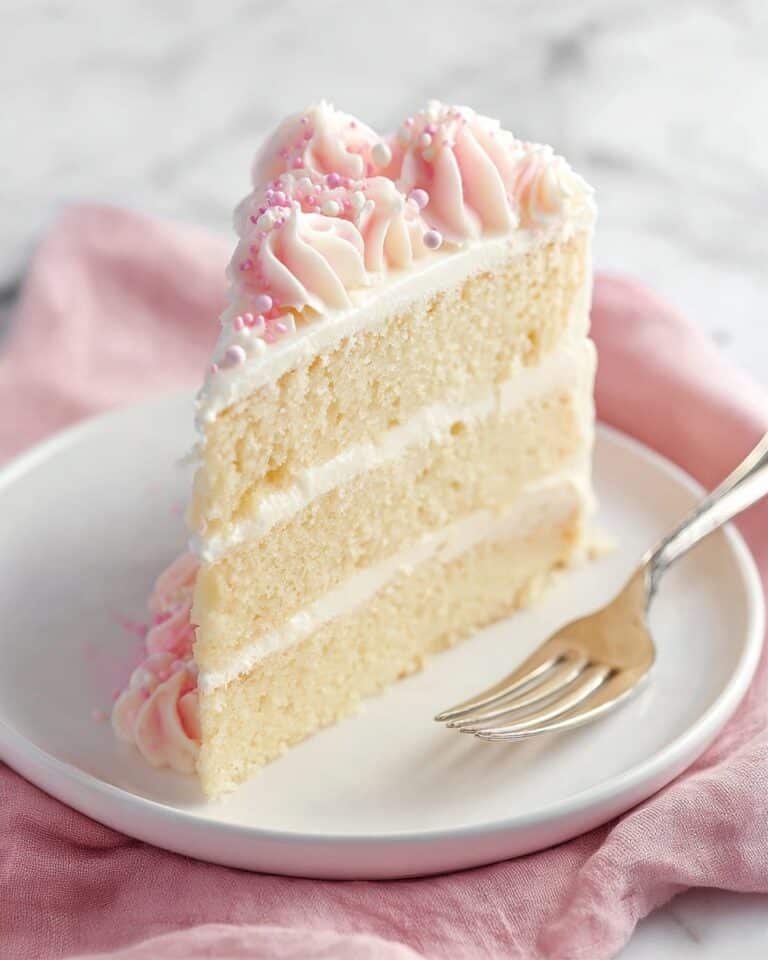 Rose Water Vanilla Layer Cake Recipe