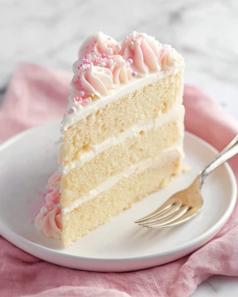Rose Water Vanilla Layer Cake Recipe
