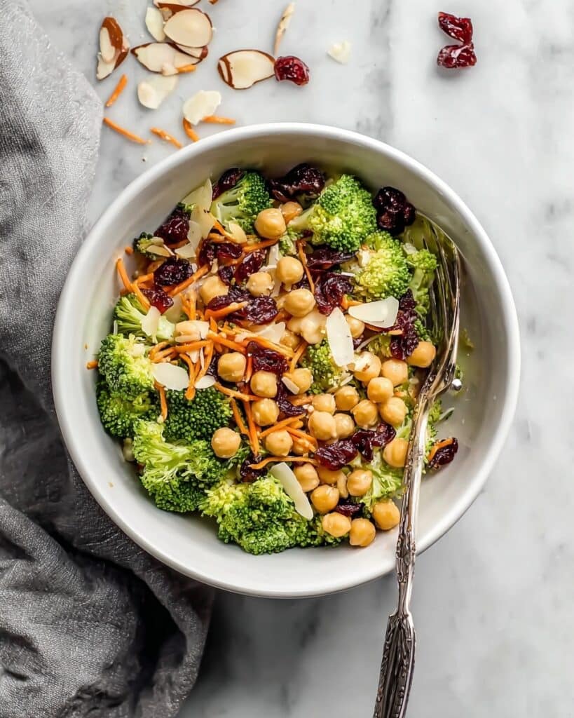 Vegan Curried Broccoli Chickpea Salad Recipe
