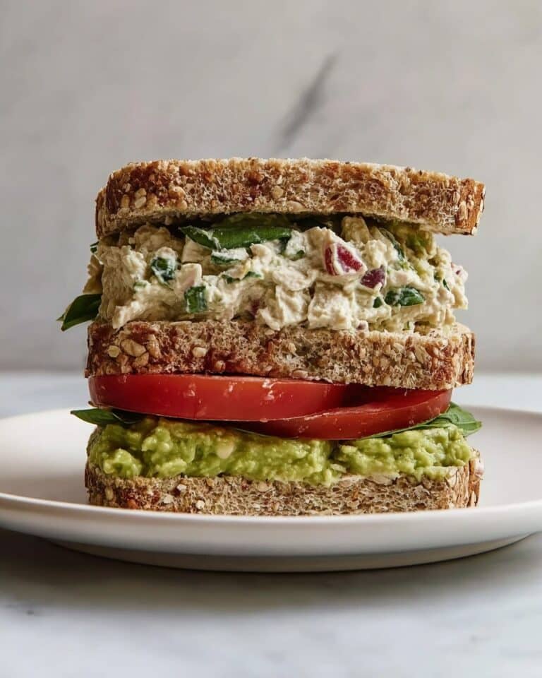 Spicy Tuna Salad Sandwich with Avocado and Pesto Recipe
