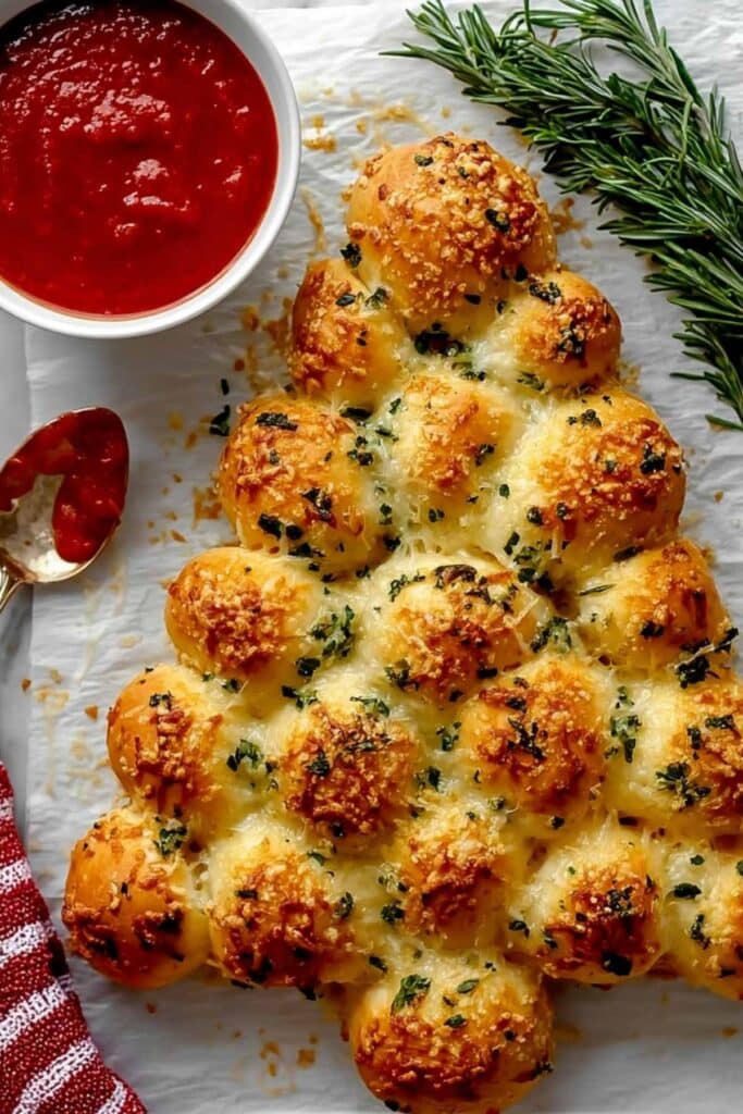 Cheesy Christmas Tree Bread Recipe