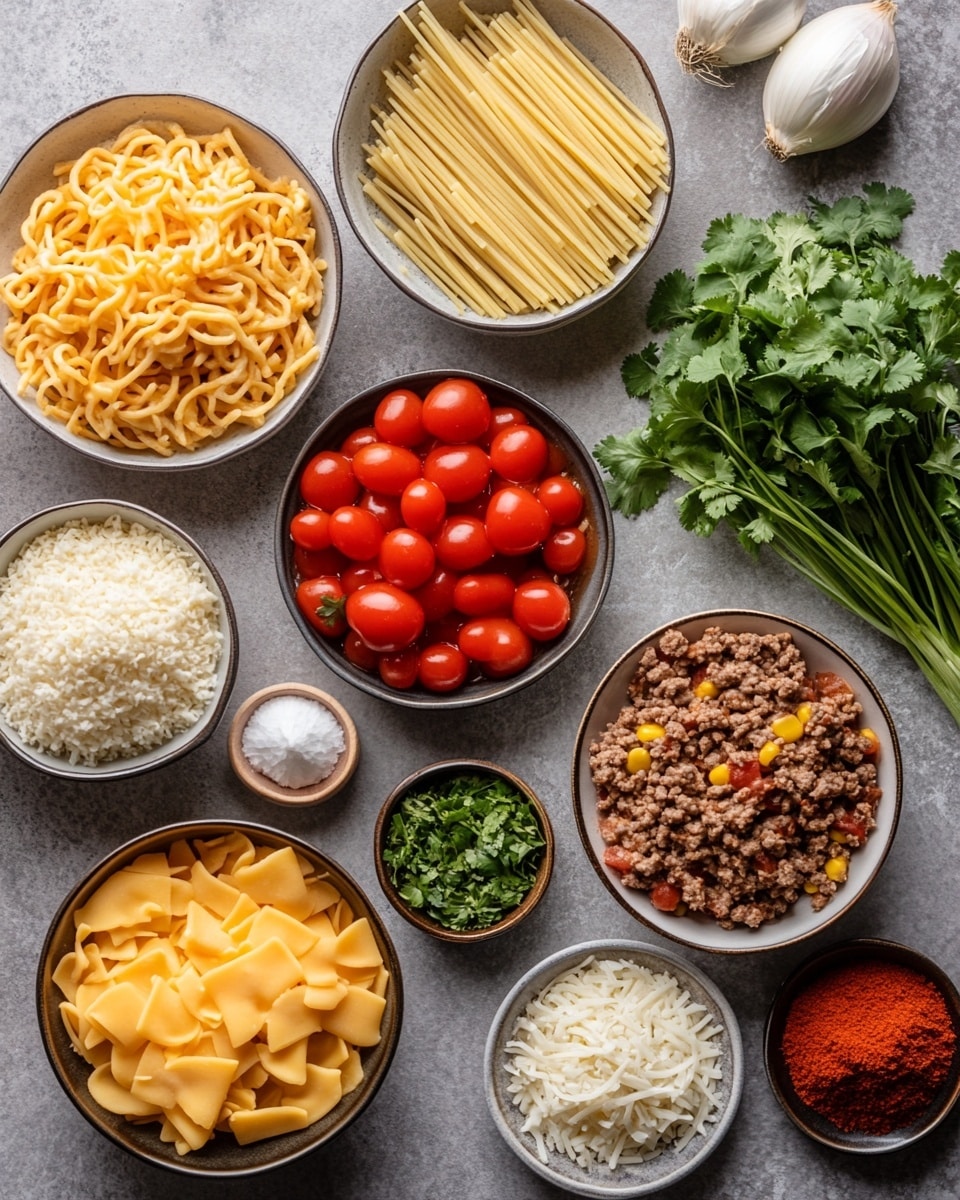 A white plate filled with a single layer of spaghetti noodles mixed with a light red tomato sauce and small brown minced meat pieces, scattered with small green parsley leaves all over. A silver fork is lifting a twirl of noodles from the center of the plate, showing the texture of the sauce and meat clearly. In the background, there is another white bowl filled with more spaghetti and minced meat, with a small wooden bowl of chopped green herbs behind it. The scene is set on a white marbled surface with a black and white striped cloth and some scattered cheddar cheese shreds. photo taken with an iphone --ar 4:5 --v 7