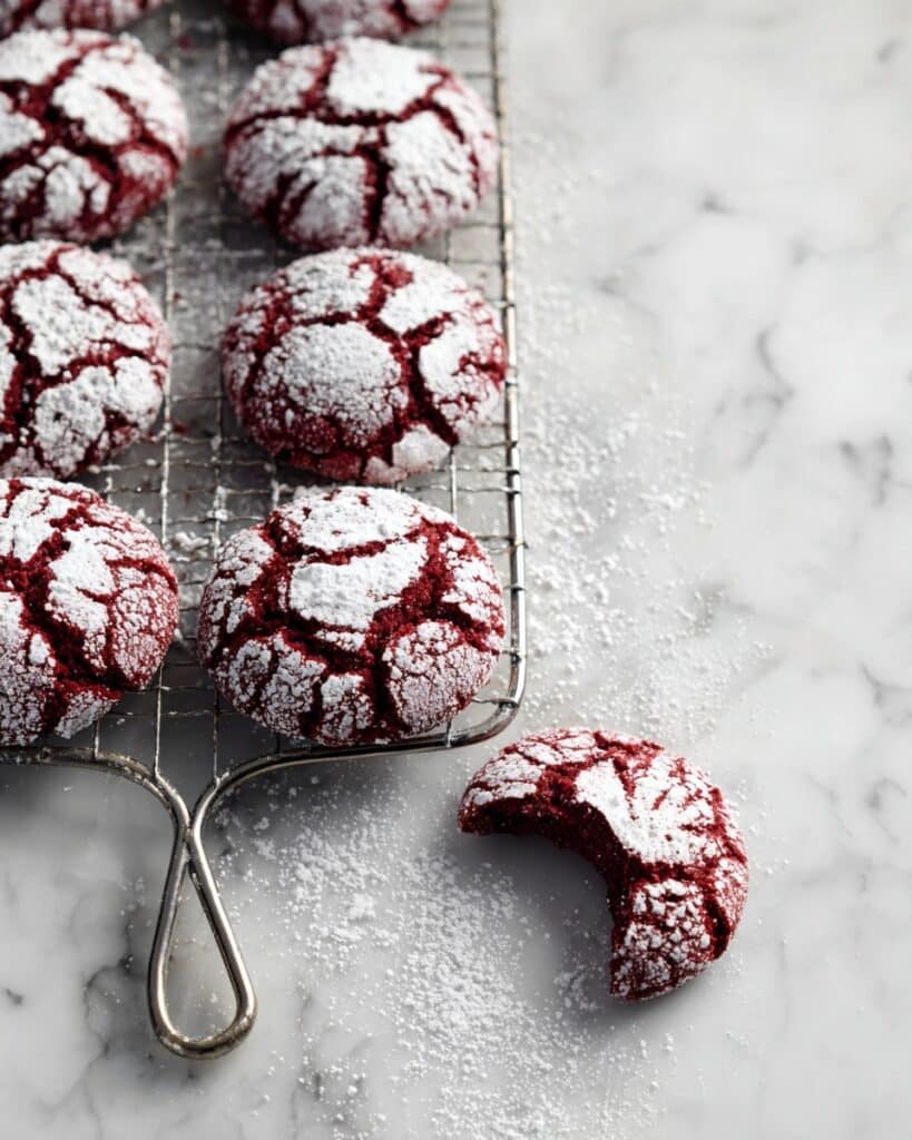 Red Velvet Cookies with Powdered Sugar Coating Recipe