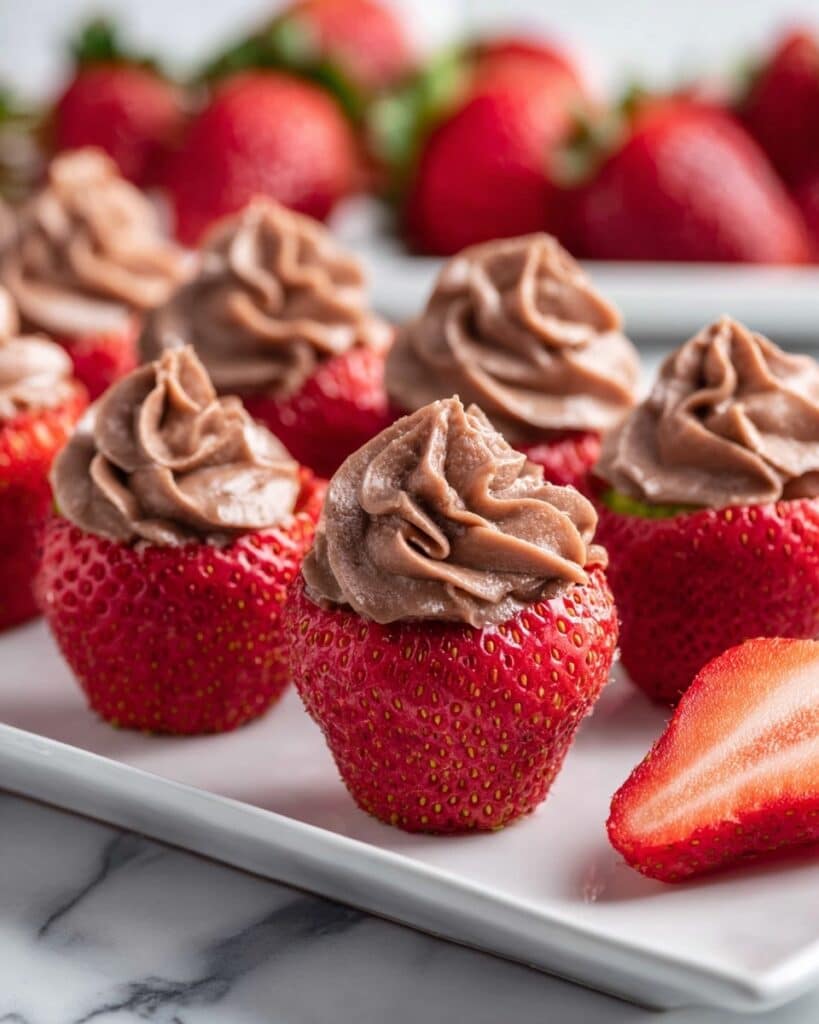 Chocolate Cheesecake Stuffed Strawberries Recipe