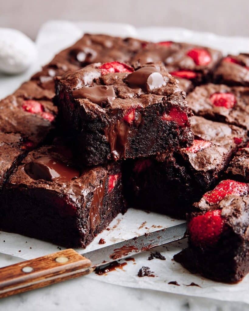 Strawberry Chocolate Brownies Recipe