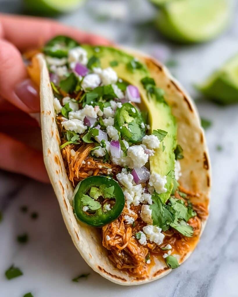 Healthy Crockpot Chicken Tacos Recipe
