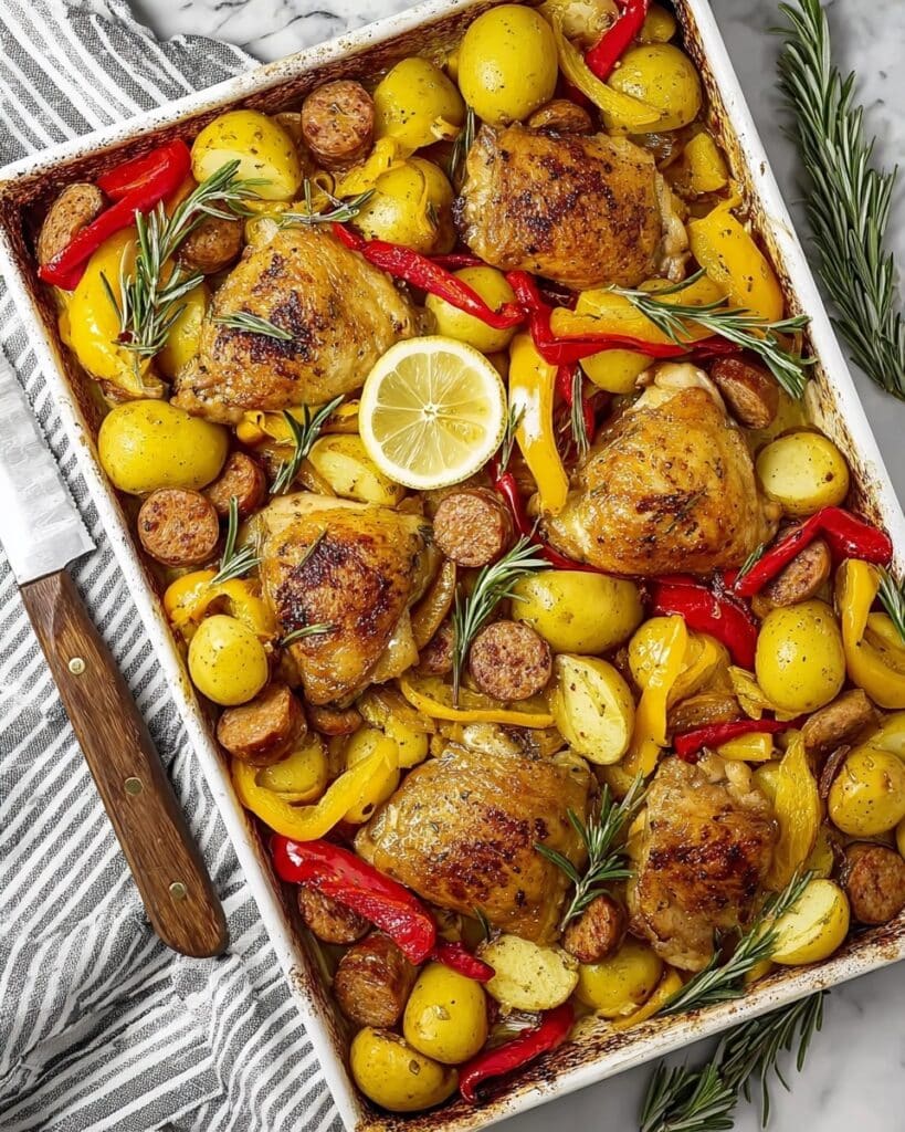 Chicken Scarpariello with Potatoes and Cherry Peppers Recipe