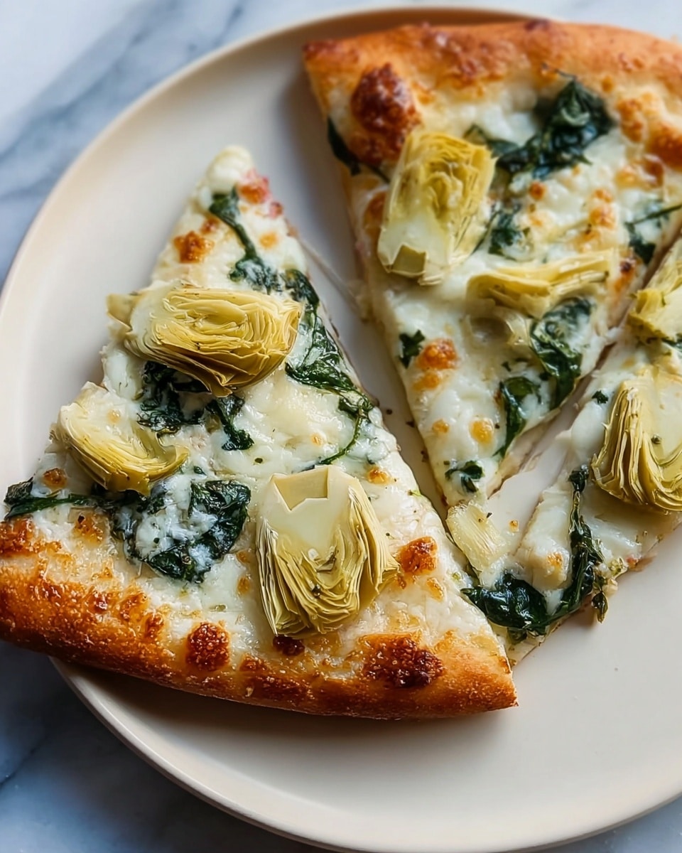 Spinach Artichoke Pizza with Béchamel Sauce Recipe