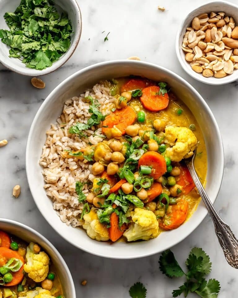 Thai Coconut Peanut Cauliflower Curry Recipe