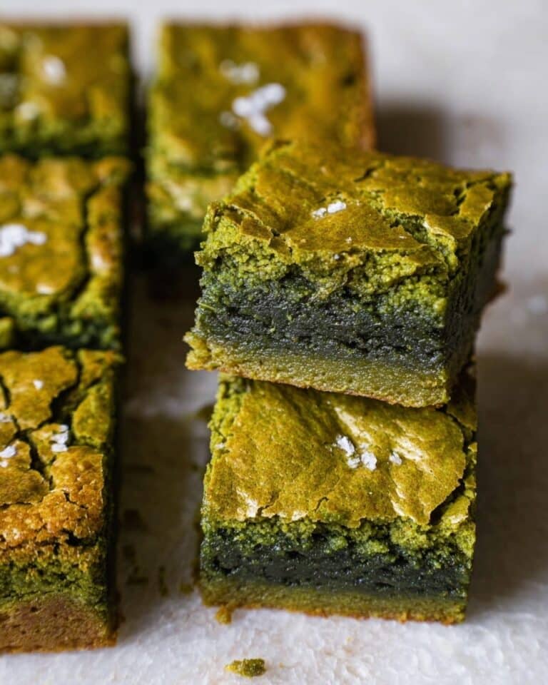 Fudgy Brown Butter Matcha Brownies Recipe