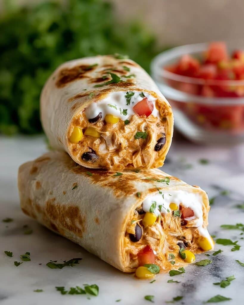 Air Fryer Southwest Chicken Burritos Recipe