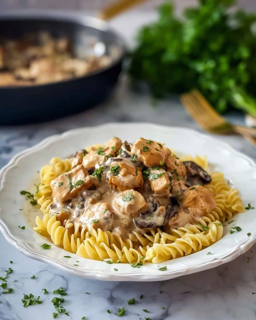 Creamy Chicken Stroganoff with Mushrooms Recipe