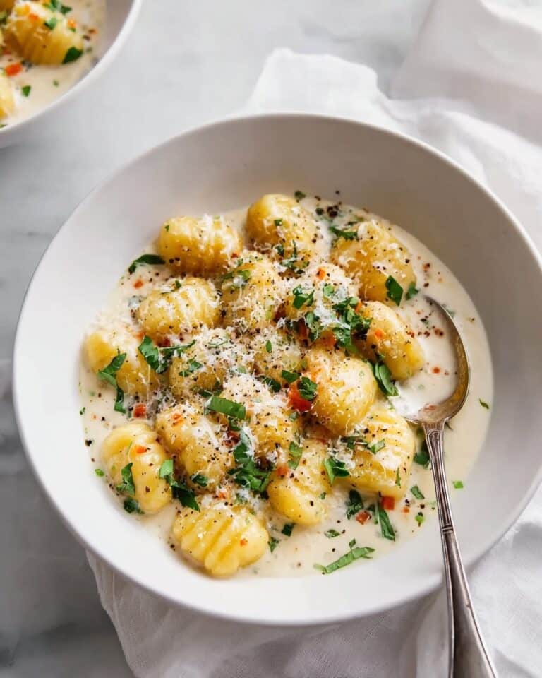 Creamy Tomato Spinach Gnocchi Skillet Recipe
