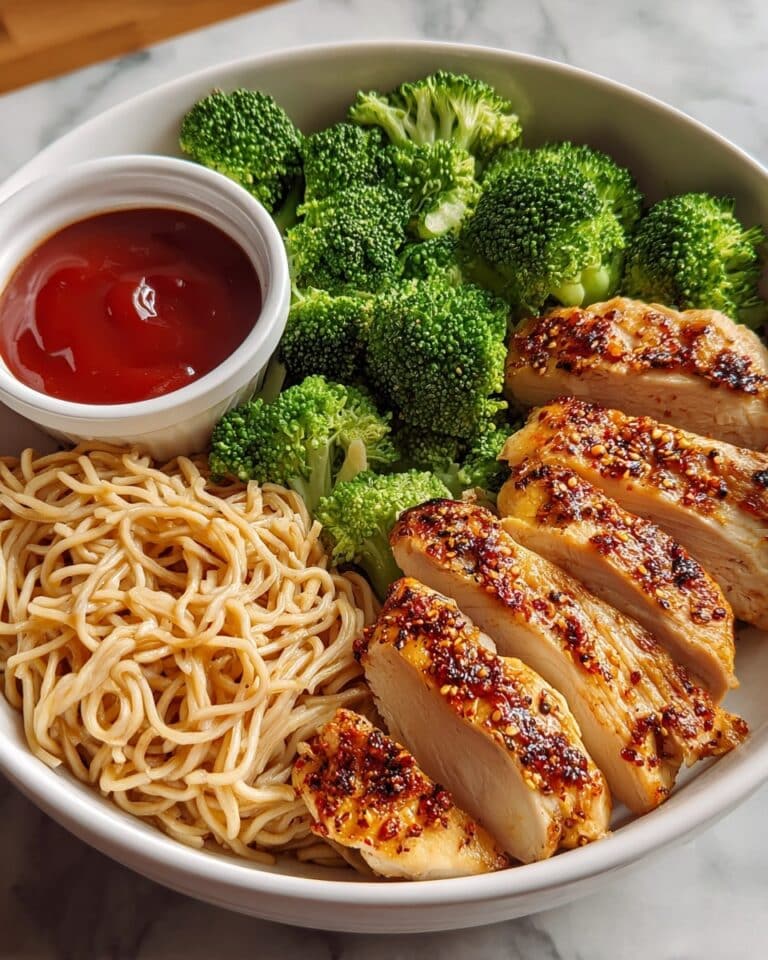 Spicy Garlic Chicken and Broccoli Noodle Bowls Recipe