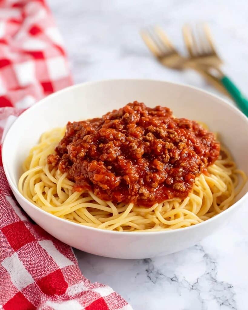 Filipino Spaghetti with Sweet Banana Ketchup Sauce Recipe