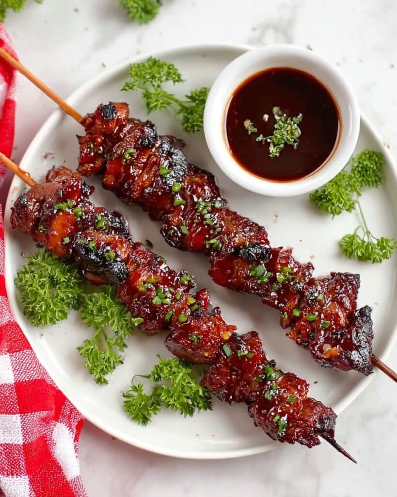Air Fryer Chicken Skewers with BBQ Sauce Recipe