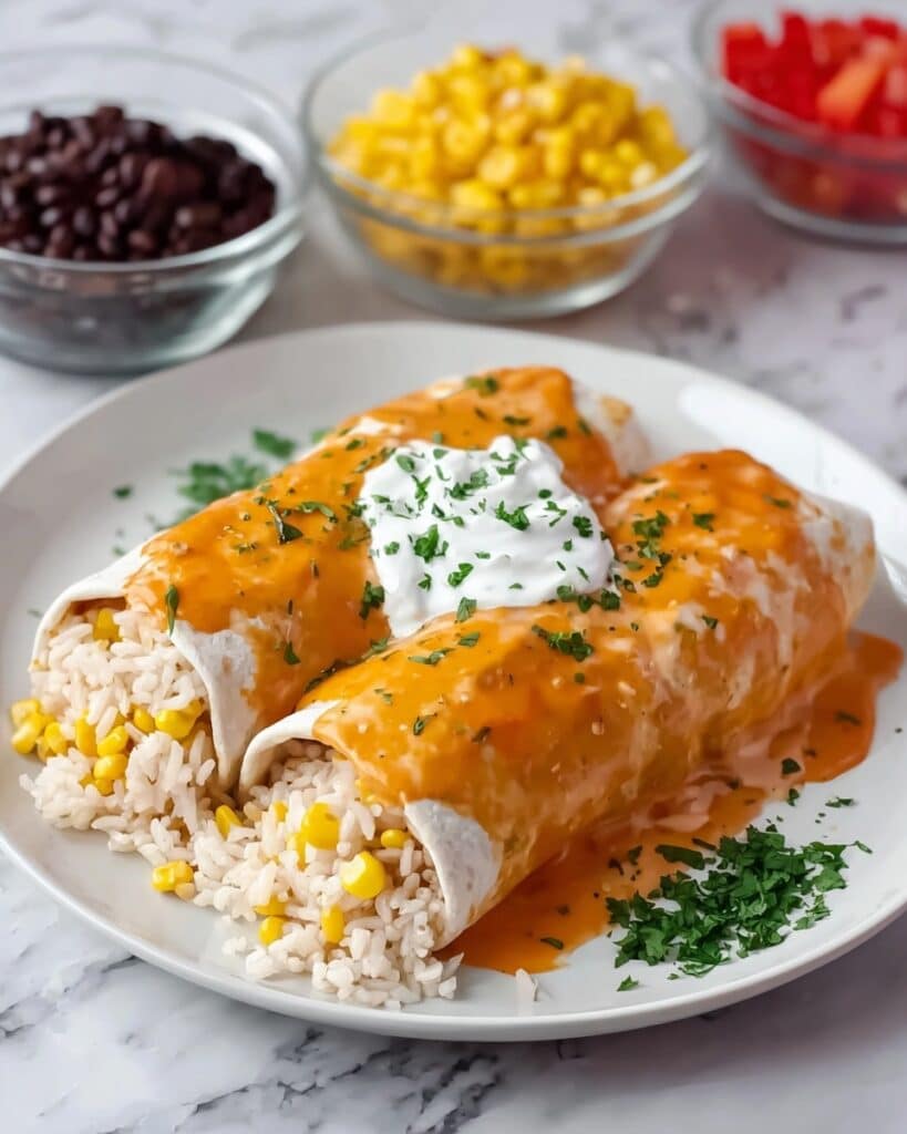 Baked Chicken Wet Burrito Recipe