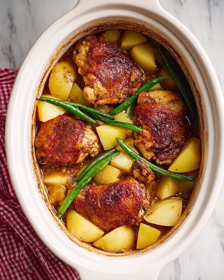 Easy Chicken Thighs with Potatoes and Green Beans Recipe
