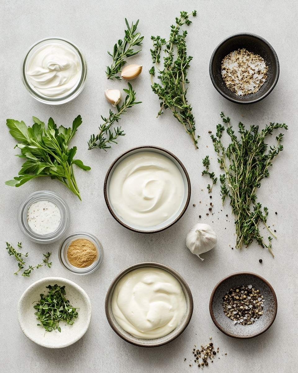 A large white plate filled with a thick layer of golden-yellow ridged potato chips surrounding a smaller white bowl at the center. The bowl holds a smooth, creamy white dip with small specks of herbs and spices, spread evenly with a soft texture on the top surface. The plate is set on a white marbled surface, highlighting the contrast between the crispy chips and the creamy dip. photo taken with an iphone --ar 4:5 --v 7