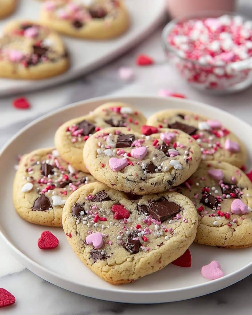 Heart-Shaped Chocolate Chip Cookies Recipe