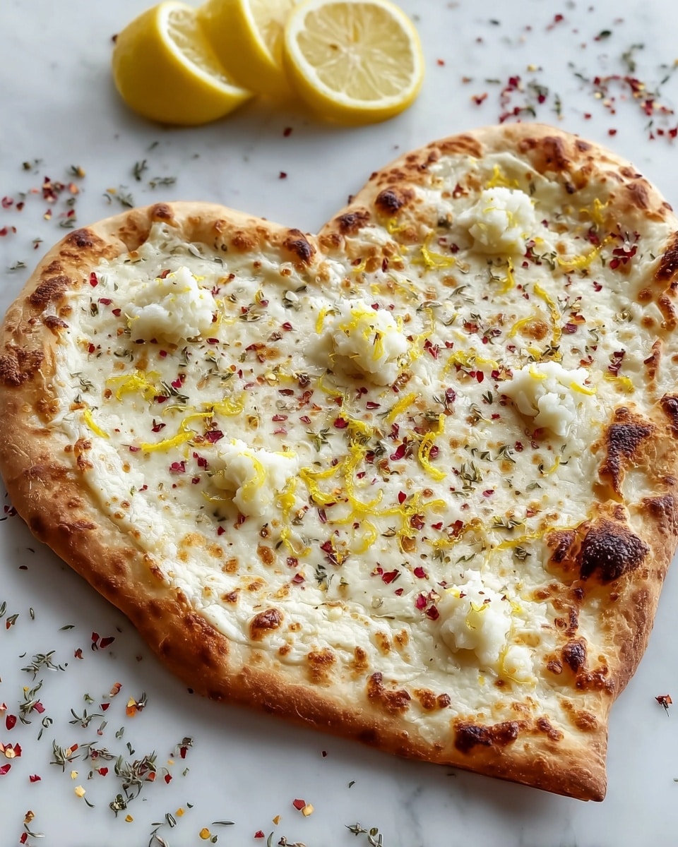 Garlic Bread Crust White Pizza with Fresh Cheeses and Arugula Recipe