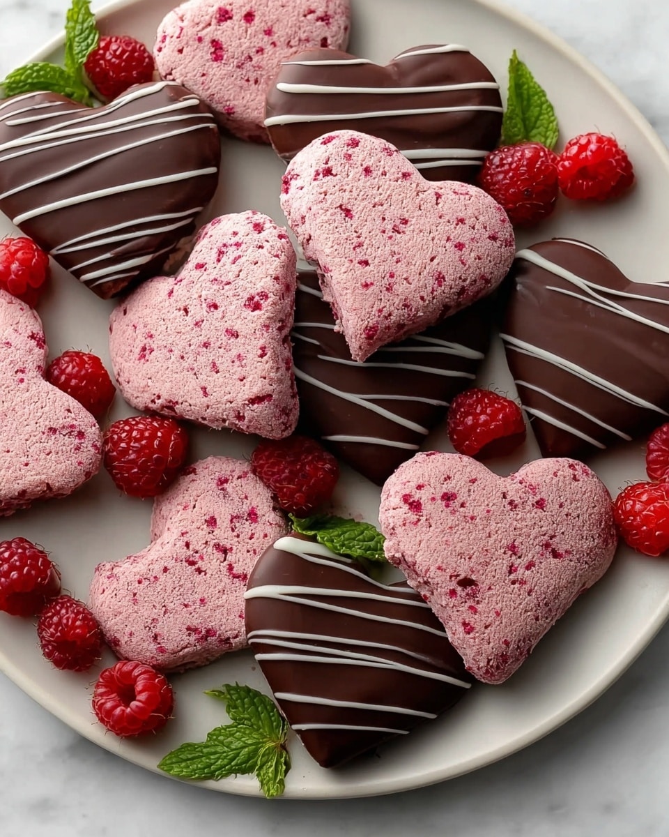 Raspberry Sugar Cookies with Chocolate Drizzle Recipe