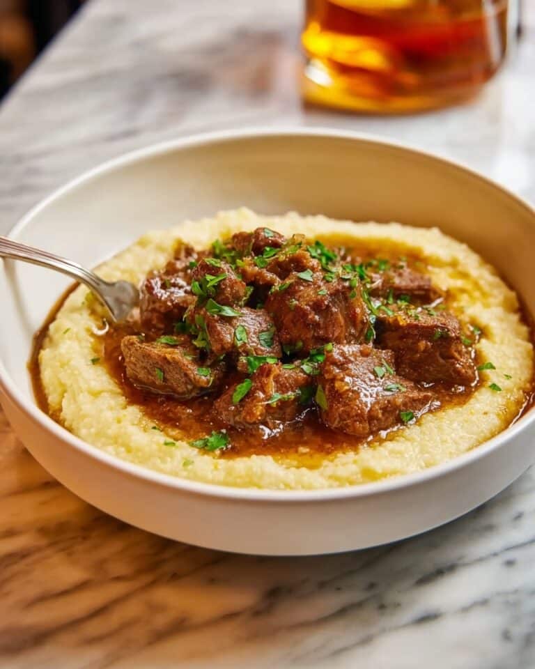 Beef Tips with Cauliflower Mash and Rich Gravy Recipe