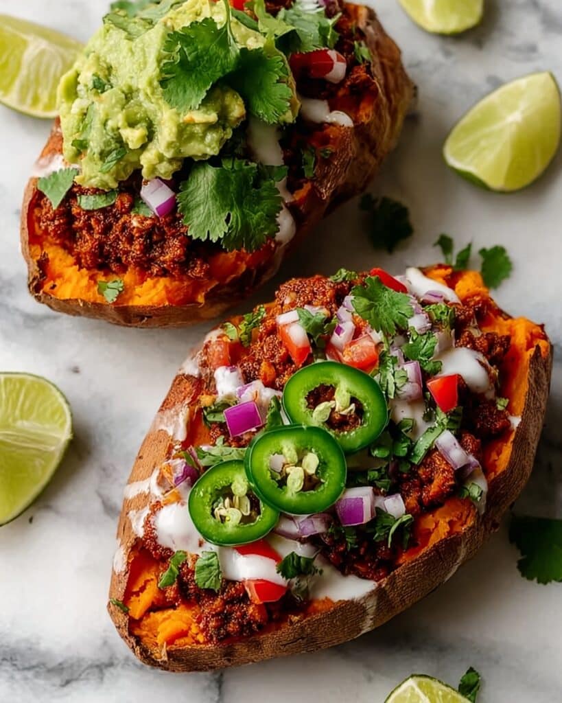 Taco Stuffed Sweet Potatoes Recipe