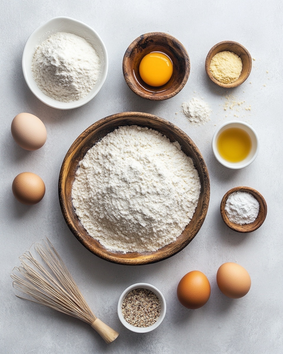 The image shows a long loaf of bread with a golden-brown crust placed on a wooden board. On top of the whole loaf is a half loaf showing the soft, light yellow inside with a fluffy texture. In front of the loaves, several slices of the same bread are arranged, each slice displaying the same soft, airy inside and warm crust. A white plate with olive oil and spices is partially visible on the side. In the background, a knife with a dark handle and a woven basket are slightly blurred. The whole setup is on a white marbled surface. photo taken with an iphone --ar 4:5 --v 7