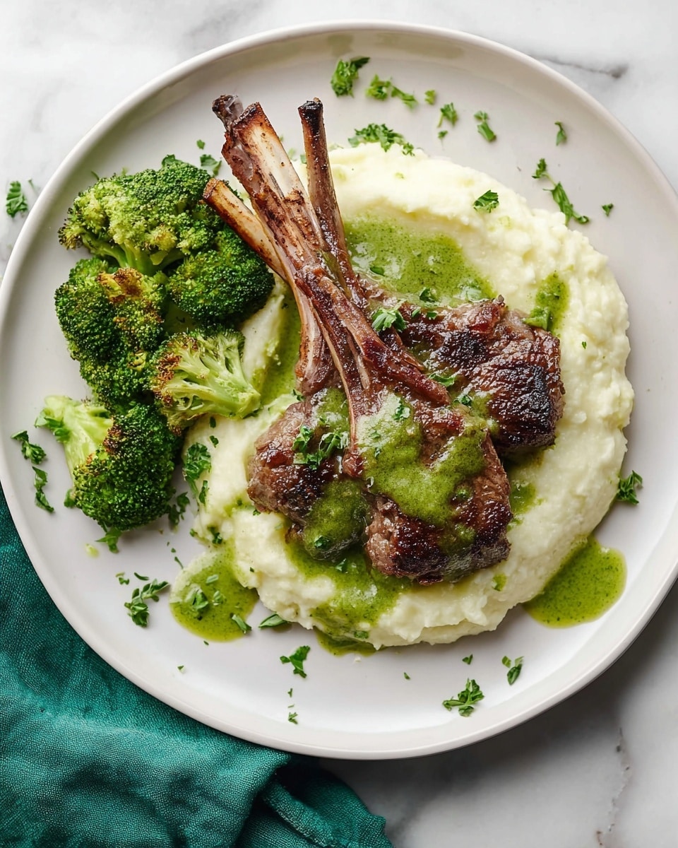 Mediterranean Lamb Chops with Herb Sauce Recipe
