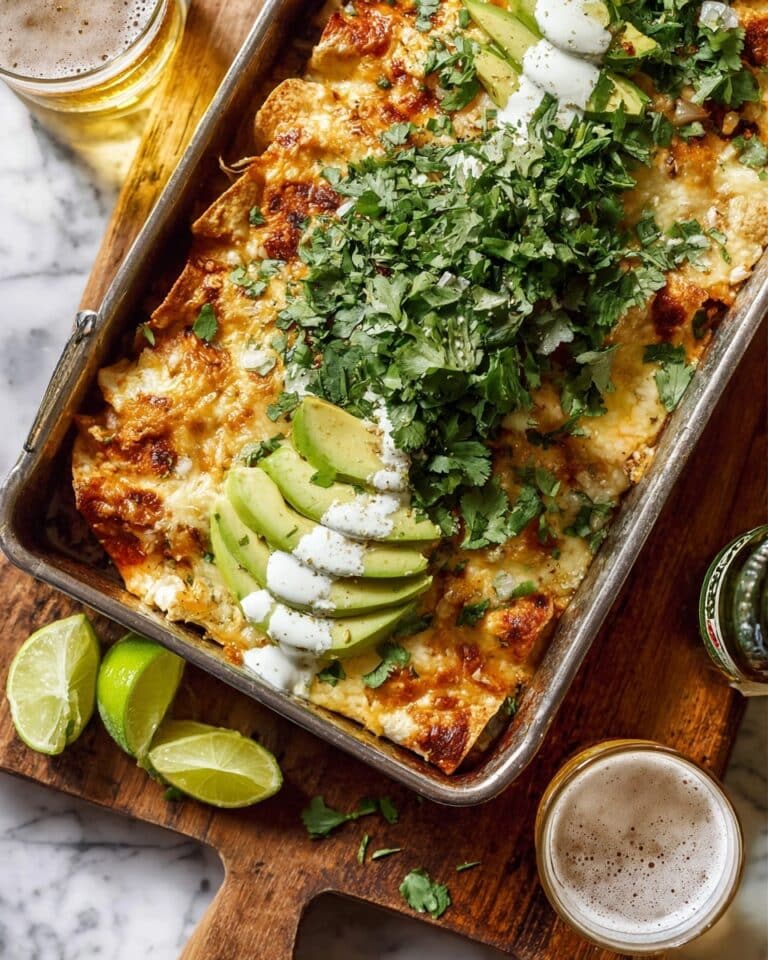 Creamy White Chicken Poblano Enchiladas Recipe