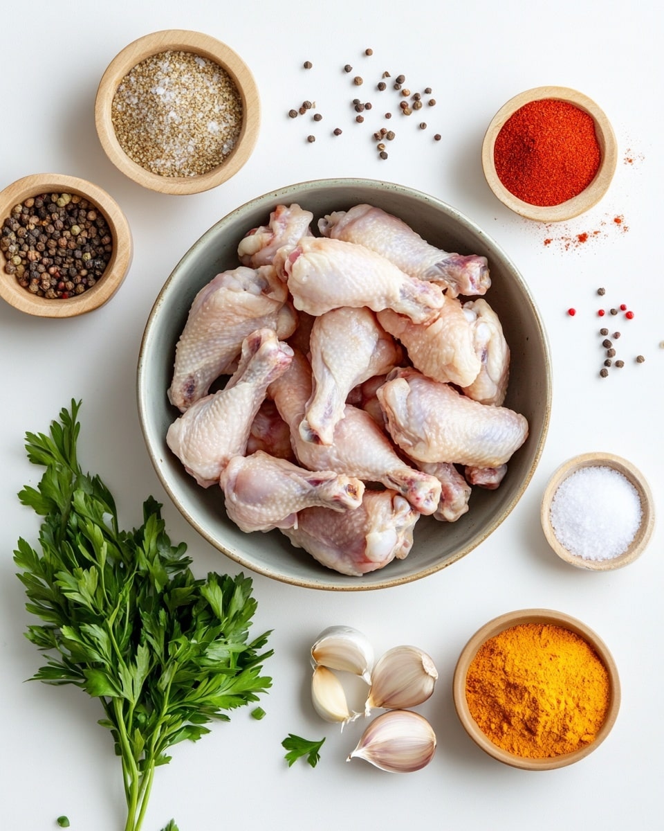 A close-up view of several crispy, golden-brown chicken wings arranged around a small clear glass bowl filled with bright orange dipping sauce. One wing is held by a woman's hand, dipping halfway into the sauce, showing a thick, slightly textured coating on the crispy wing. The wings rest on light brown parchment paper placed on a tray with a soft-focus background. The whole scene is set against a white marbled texture that is clean and bright. photo taken with an iphone --ar 4:5 --v 7
