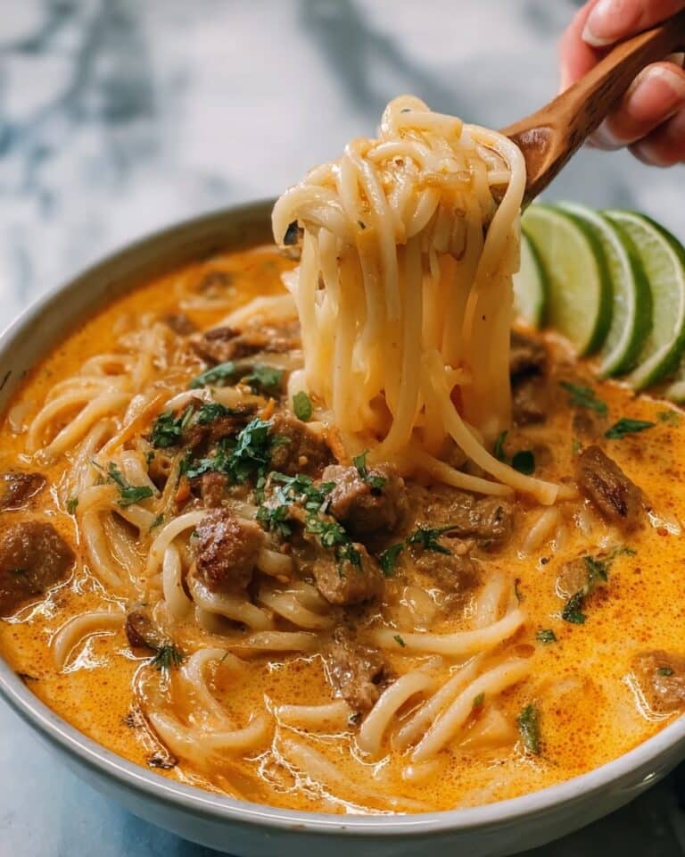 Coconut Red Curry Chicken Udon Recipe