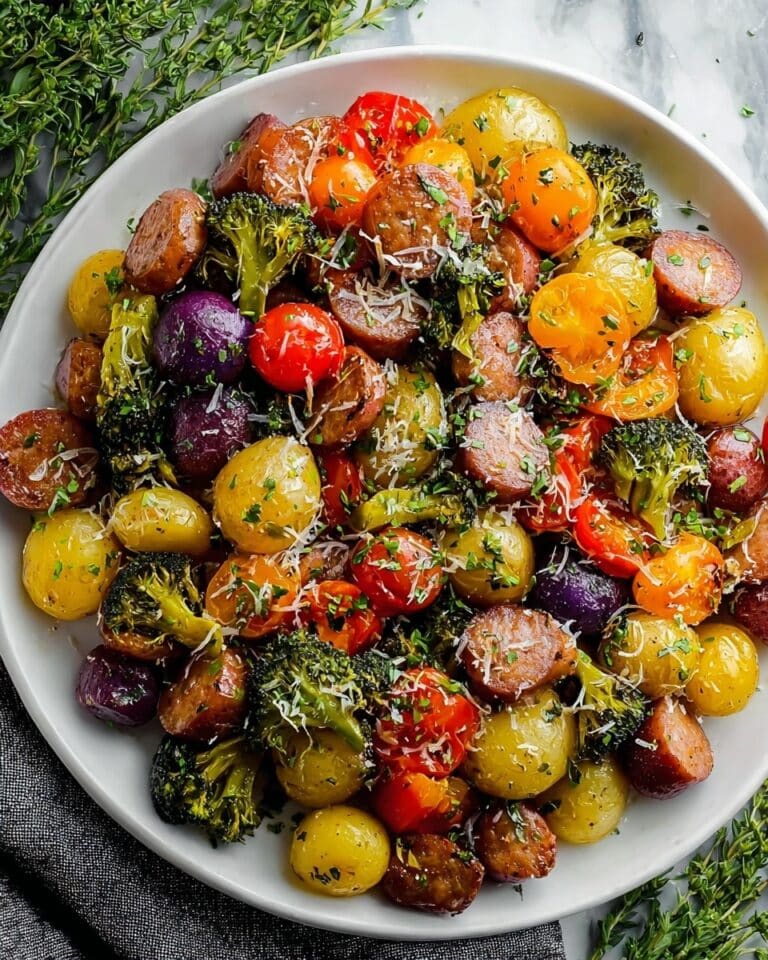 Sheet Pan Sausage and Veggies Bake Recipe
