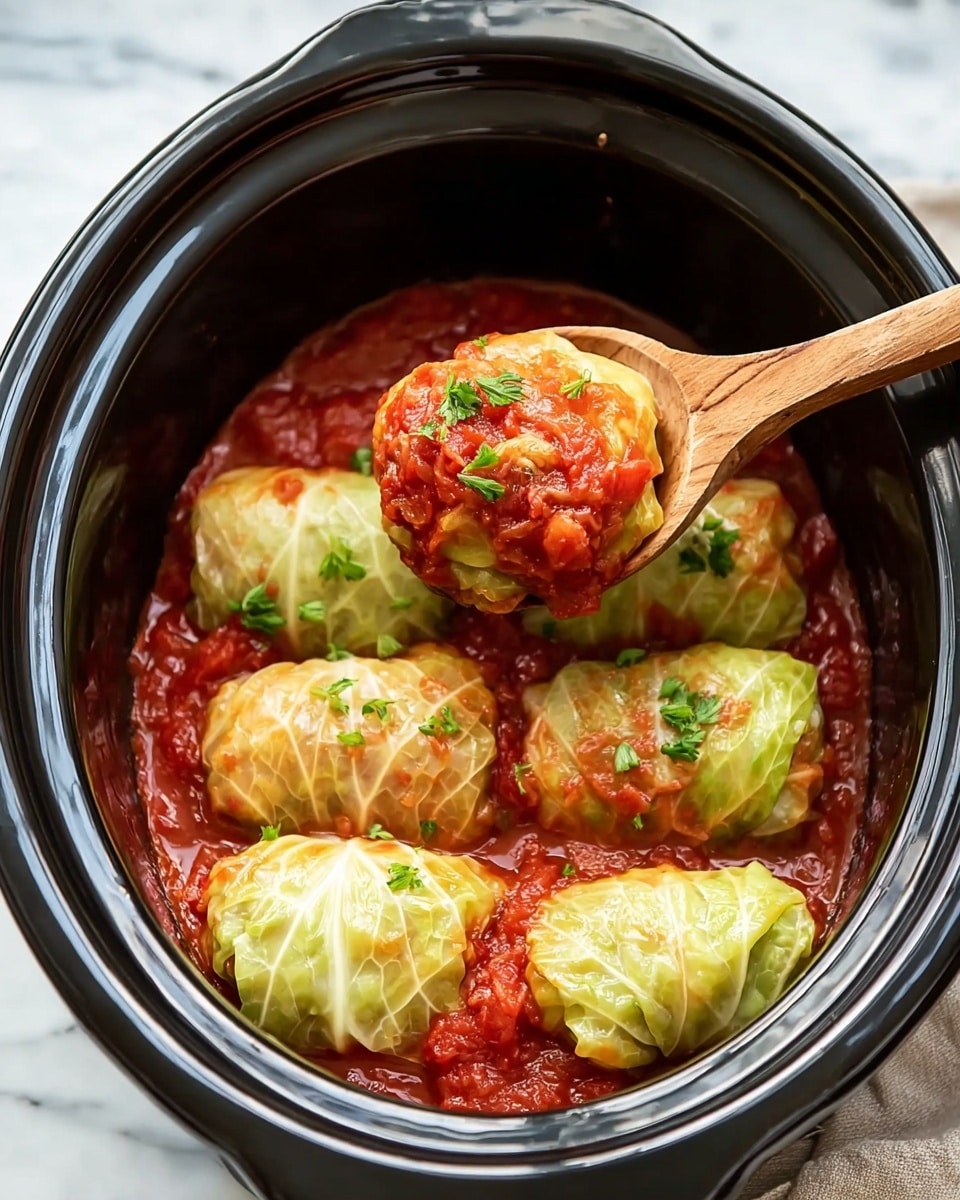 Slow Cooker Cabbage Rolls with Pork Recipe