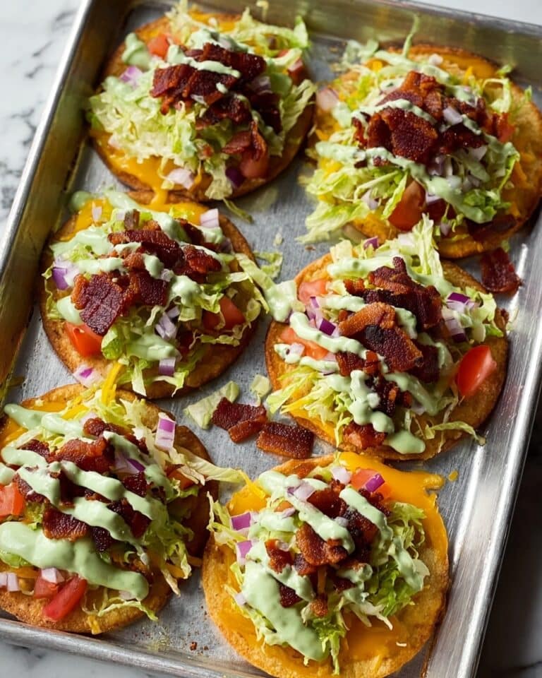 BLT Flatbread Pizza with Creamy Avocado Drizzle Recipe