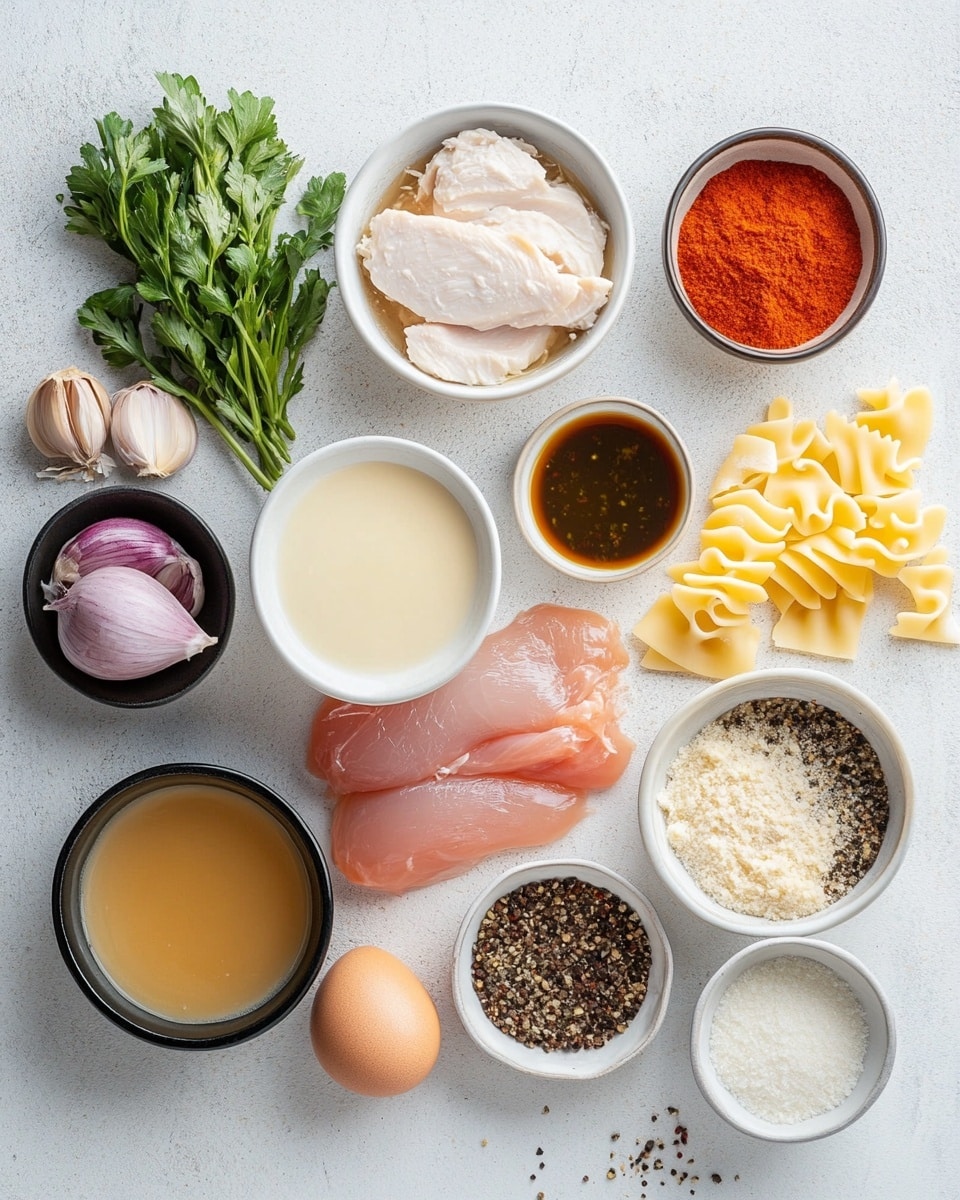 A white casserole dish filled with a baked pasta dish showing about four main layers: at the bottom, creamy white sauce with tender spiral pasta mixed with pieces of cooked chicken and green broccoli florets; above this, bright yellow melted cheddar cheese spread evenly, topped with a layer of crispy golden fried onions scattered all over; a shiny silver spoon is scooping a portion from the dish, revealing the soft pasta and sauce beneath the crisp top; all sits on a white marbled surface. photo taken with an iphone --ar 4:5 --v 7