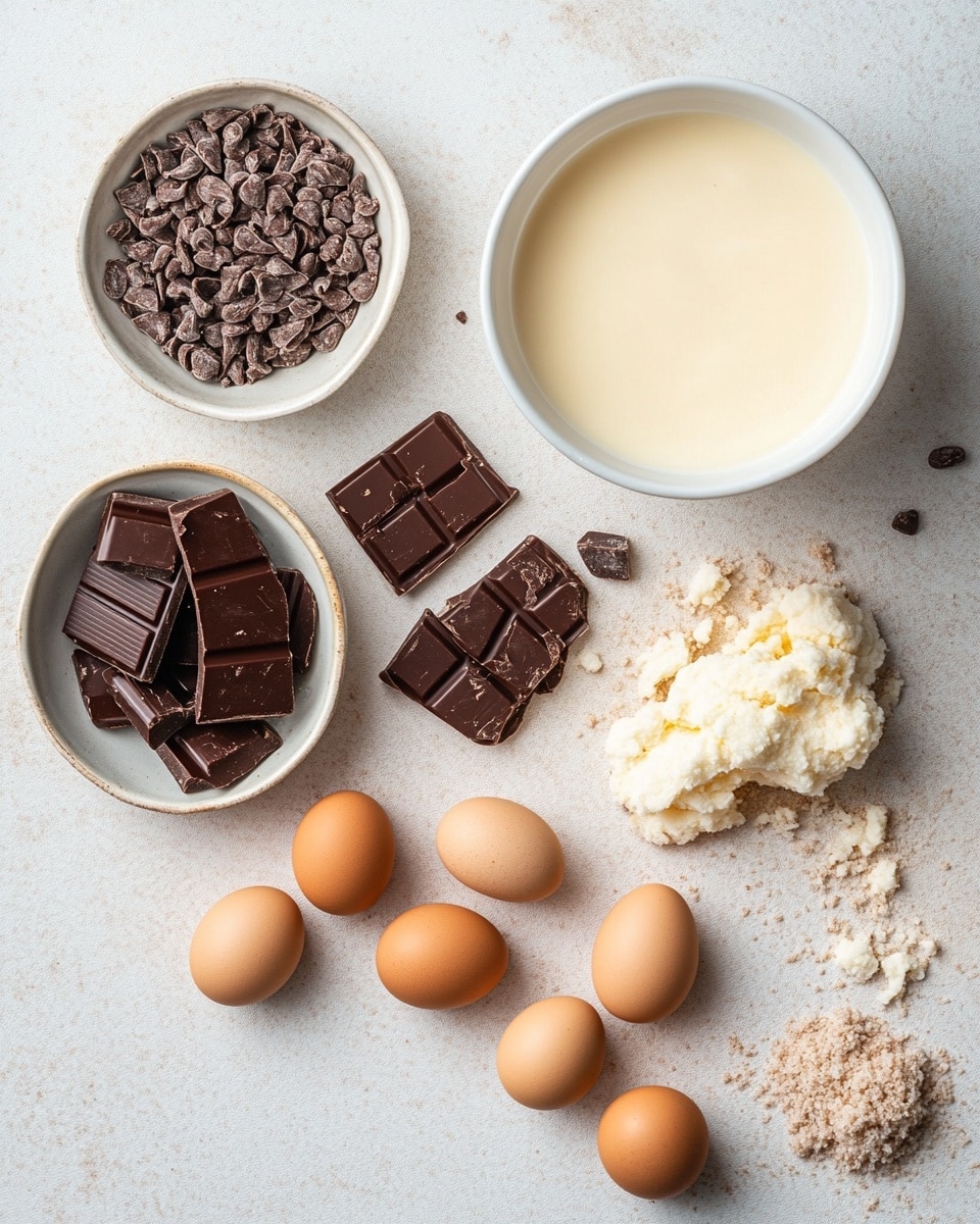 A white plate with a silver rim holds a pile of square chocolate pieces, each topped with colorful candy-coated eggs in pastel yellow, blue, pink, and white. The chocolate has a smooth texture with a few cracks, and the candy eggs are pressed into the top layer, adding bright pops of color. Around the plate on a white marbled surface are scattered more pastel candy eggs and a small wicker decoration with green leaves and a purple cloth nearby. photo taken with an iphone --ar 4:5 --v 7