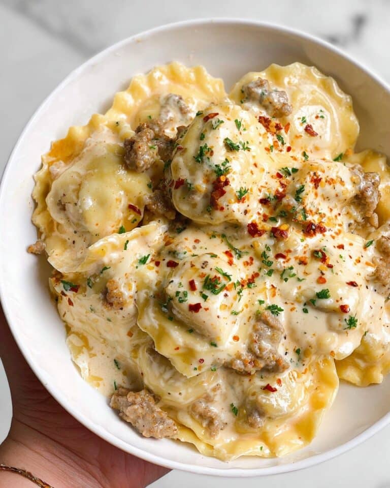 Sausage Alfredo Ravioli Lasagna Recipe