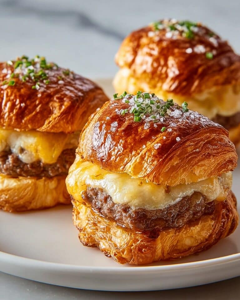 Garlic Butter Croissant Smash Burgers Recipe