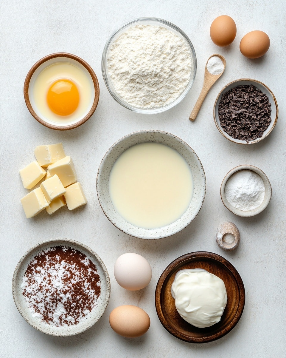 The image shows a round bun cut in half with three visible layers: a thick, soft beige bread base, a creamy pale yellow filling in the middle that looks smooth and rich, and a dark brown chocolate layer on top sprinkled with small pieces of green pistachios. Around the main bun, there are whole buns in the background with the same chocolate and pistachio topping, and a small bowl filled with pistachios slightly out of focus. The surface is white with a marbled texture and has scattered bits of pistachios around the buns. Photo taken with an iphone --ar 4:5 --v 7